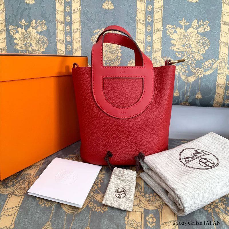 【大人気♡5色】エルメス In-the-Loop 18 ハンドバッグ HERMES インザループ In-the-Loop 18 Vermillon ゴールド金具