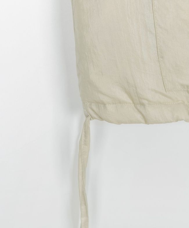 BAON】23FW☆ [BAONHAUS] strap pocket nylon hood vest (BAON
