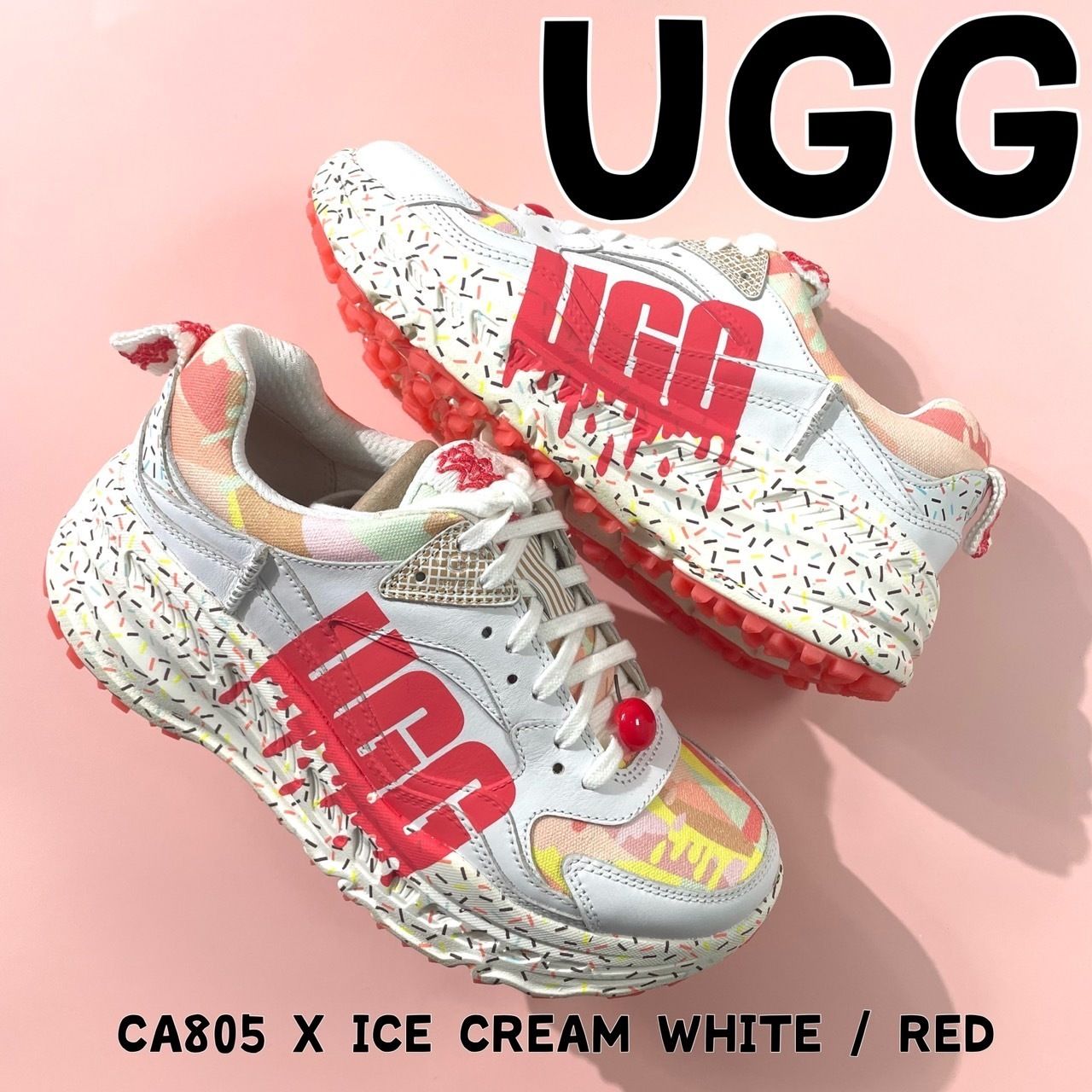 UGG【関税/送料込】CA805 X ICE CREAM WHITE / RED (UGG/スニーカー