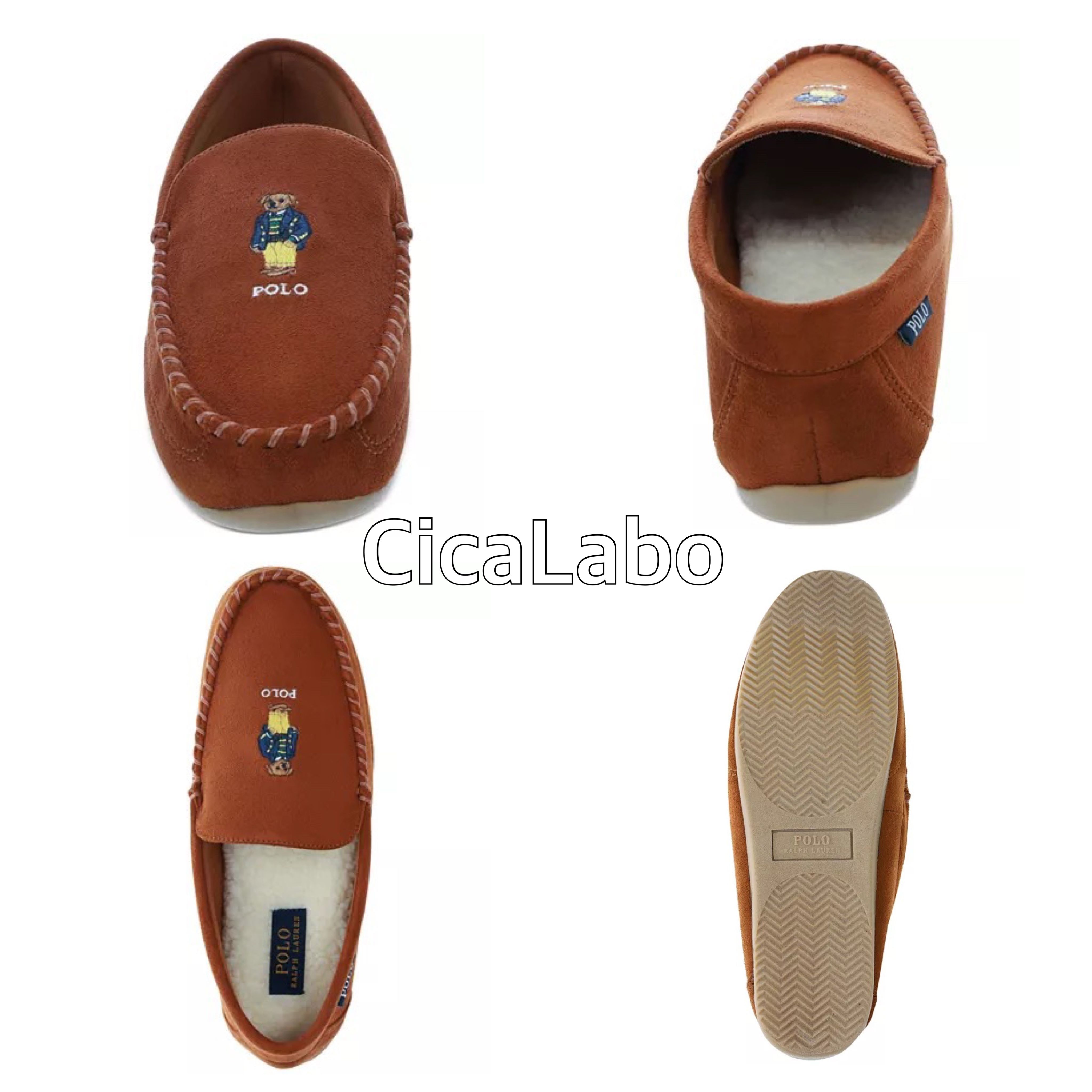 国内発送☆Ralph Lauren☆ポロベア ポニーロゴ ボア モカシン (Ralph
