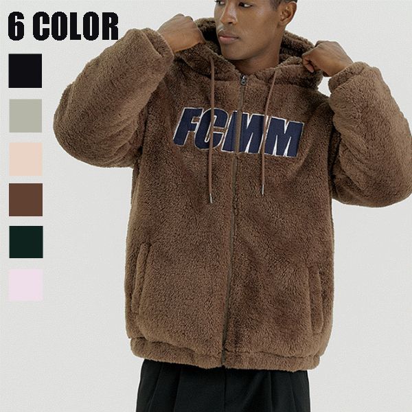 フリースジャケット FCMM BIG LOGO BOA FLEECE JUMPER UK876 FCMM BIG LOGO BOA FLEECE JUMPER UK876 (FCMM/アウターその他