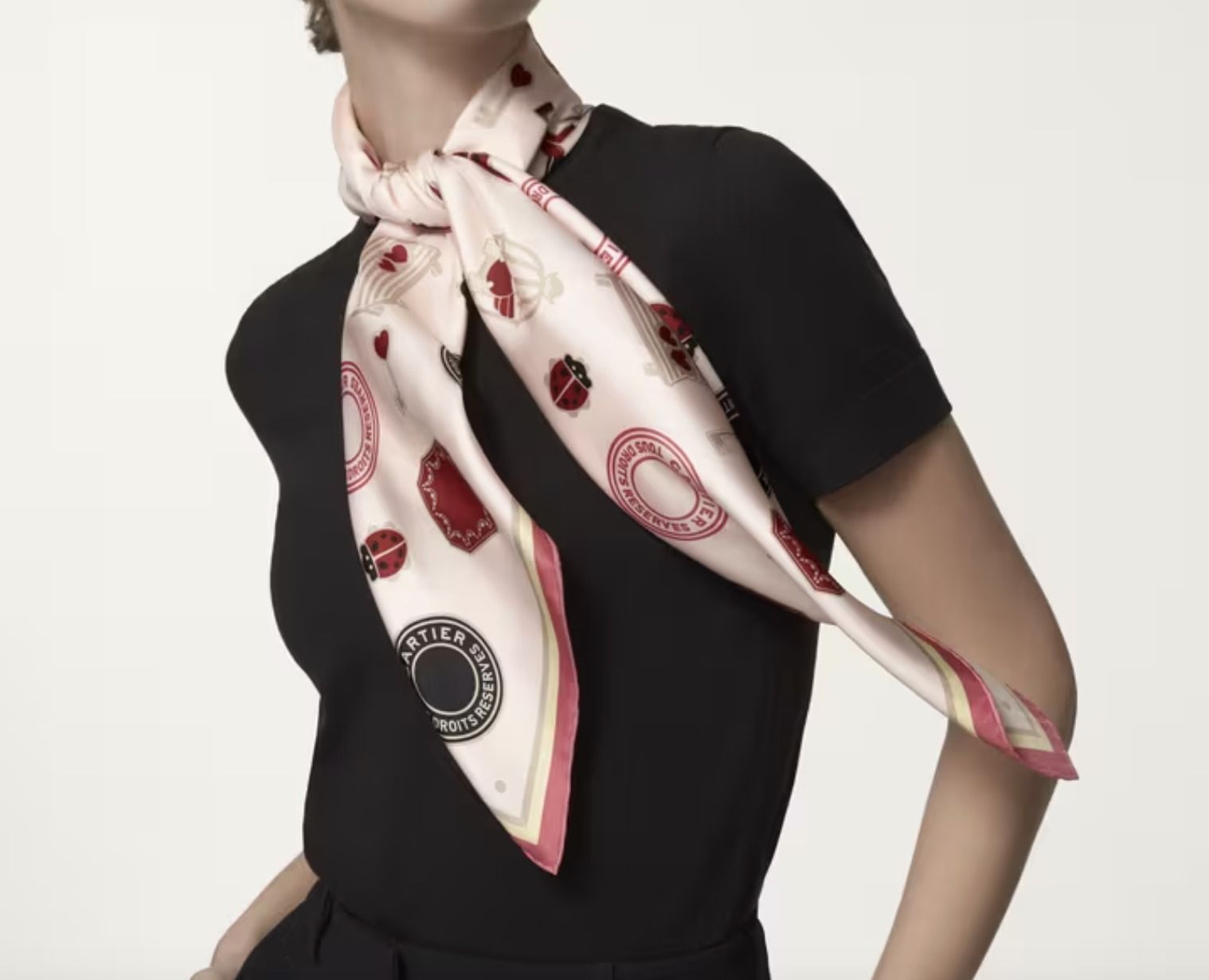 国内発送☆Cartier】ディアボロドゥカルティエ シルクスカーフ