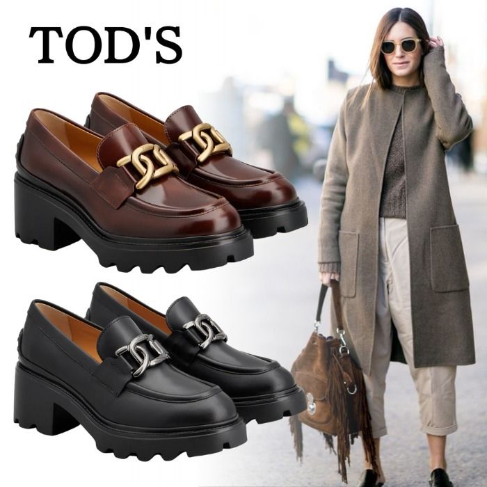 在庫処分セール TOD'S 36 ローファー 厚底レザー トッズ◇ケイト 靴
