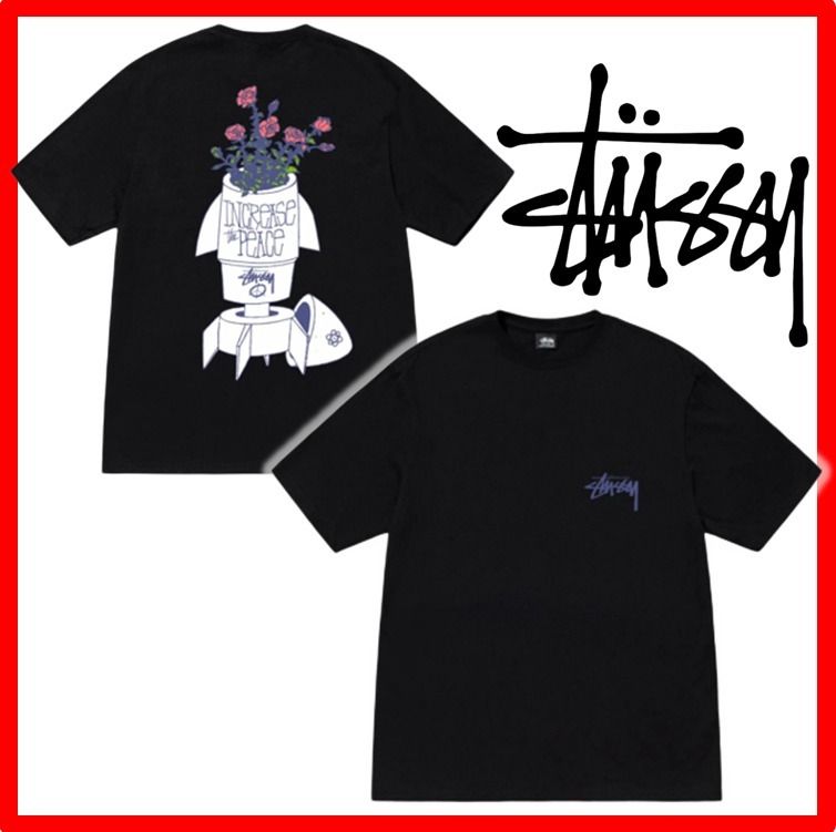 STUSSY FLOWER BOMB TEE XXL BLACK