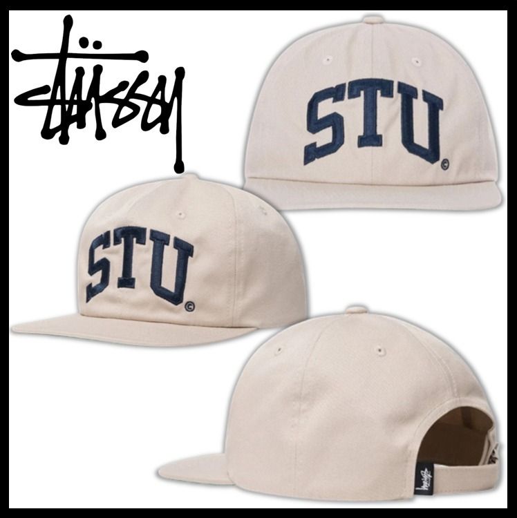 STUSSY MID DEPTH STU ARCH STRAPBACK  CAP