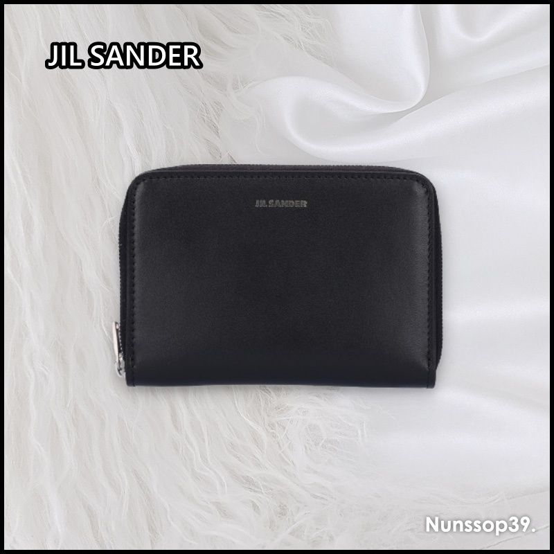 Jil Sander ロゴプレート ジップ付きウォレット JIL SANDER》 J25UI0003 P5995 001 LOGO ZIP AROUND WALLET (Jil