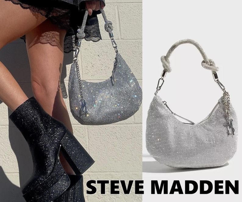 【Steve Madden】 KALIA ラインストーン ショルダーバッグ 新作セール☆】Steve Madden☆Bkayaラインストーンバッグ (Steve