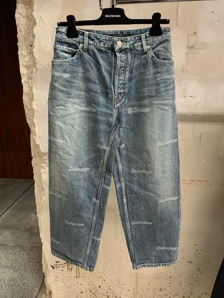 BALENCIAGA】CROPPED パンツ ブルー デニム クロップドパンツ