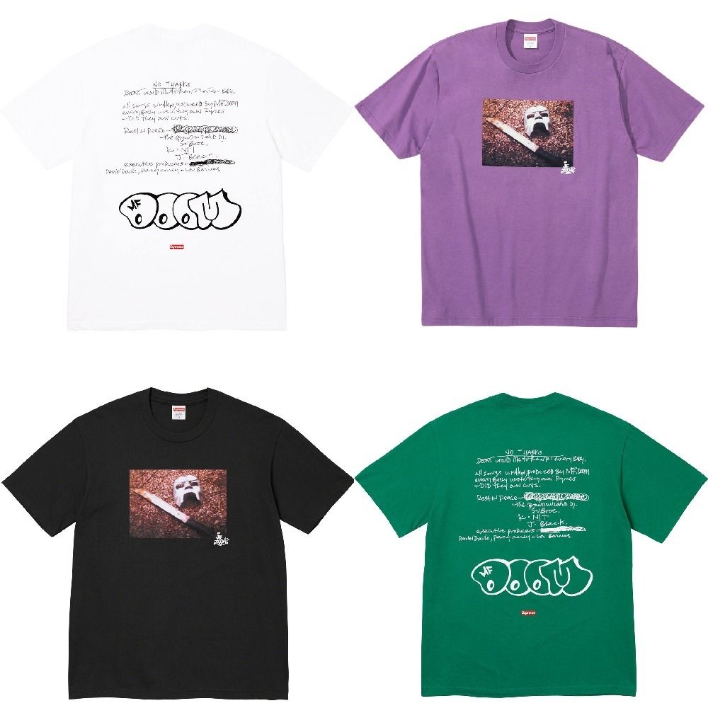★2023AW WEEK3★Supreme X MF DOOM Tee Supreme x MF DOOM tee 'Green' — Kick Game