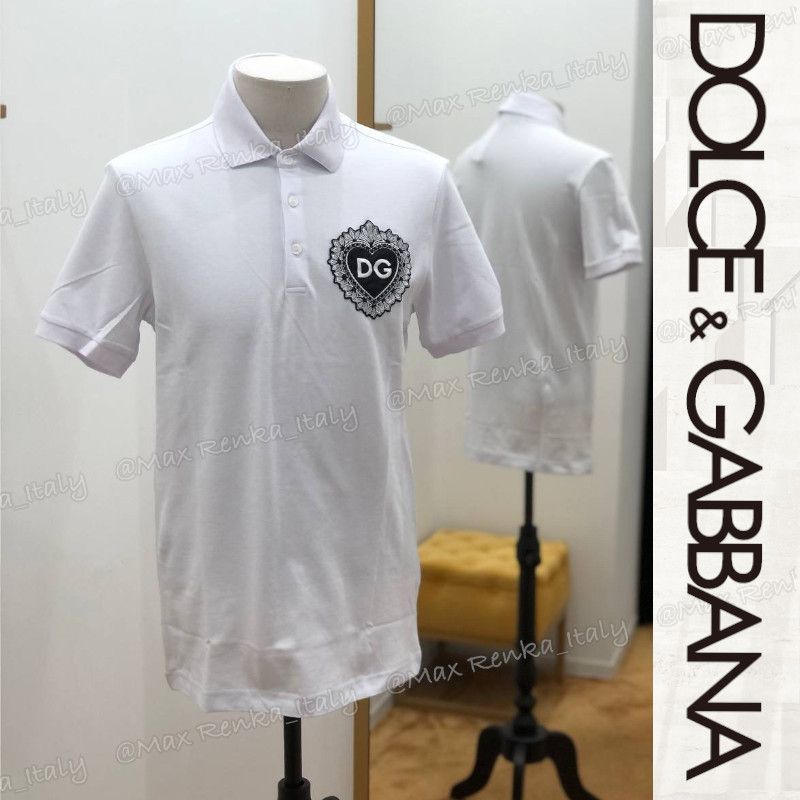 SALE【DOLCE&GABBANA】ロゴパッチ/ 大人カジュアル* ポロシャツ (Dolce