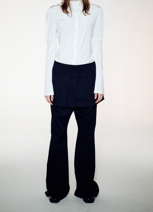 ☆韓国の人気☆【OPEN YY】☆FLOWER PLEATED LAYERED SKIR.T☆ ☆韓国の人気☆【OPEN YY】☆FLOWER PLEATED LAYERED SKIR.T