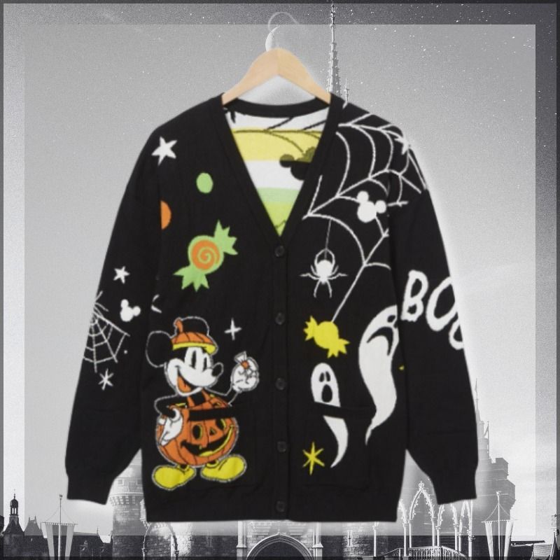 海外限定【Disney】ミッキーマウス ハロウィン カーディガン (Disney