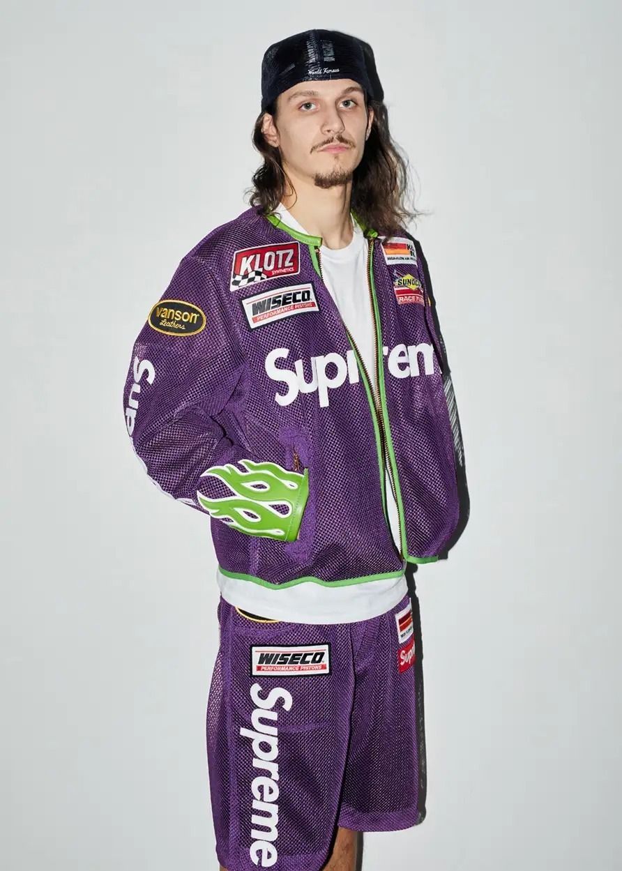 ★Supreme×バンソンコラボ★入手困難 レザーメッシュジャケット ☆Supreme×バンソンコラボ☆入手困難 レザーメッシュジャケット