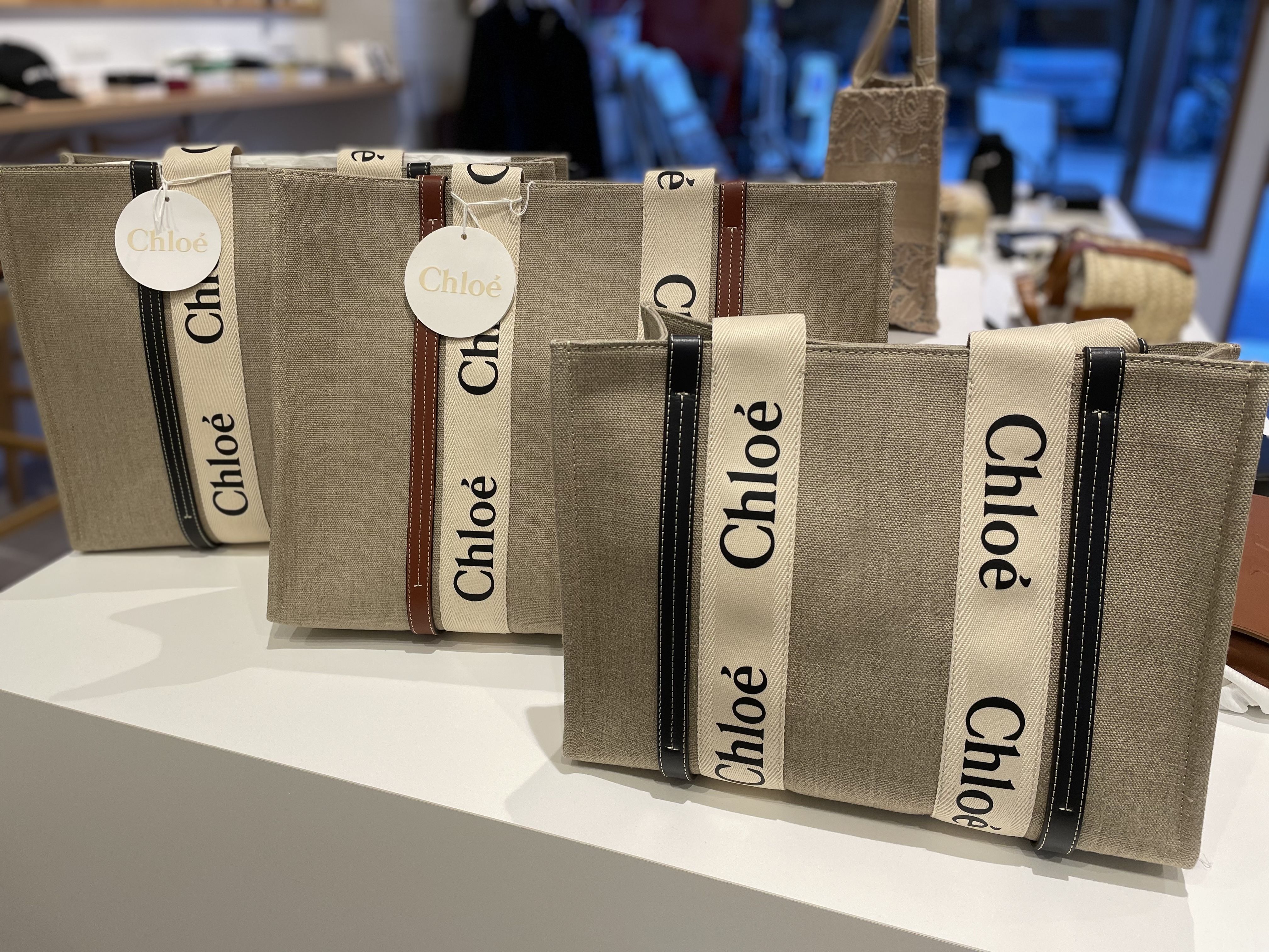 大人気☆パソコンも入る》Chloe woody ラージトートバッグ
