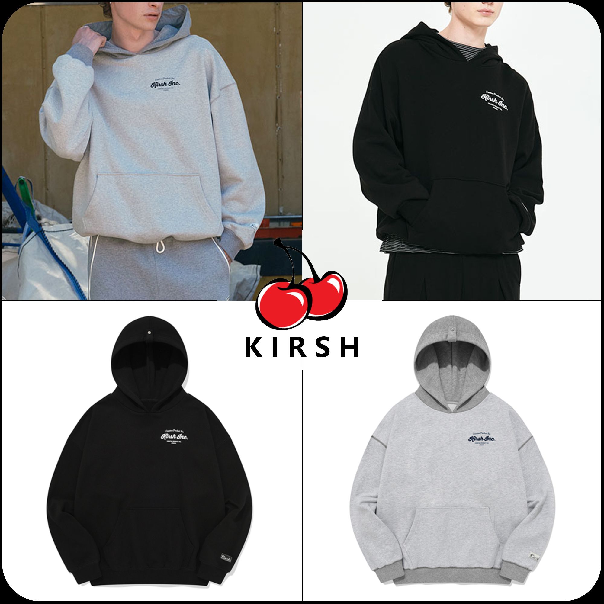 ★人気★【KIRSH】★UNI HEAVYWEIGHT SNAP DETAIL HOODI.E★ KIRSH ]☆UNI HEAVYWEIGHT SNAP DETAIL HOODIE (KIRSH/パーカー