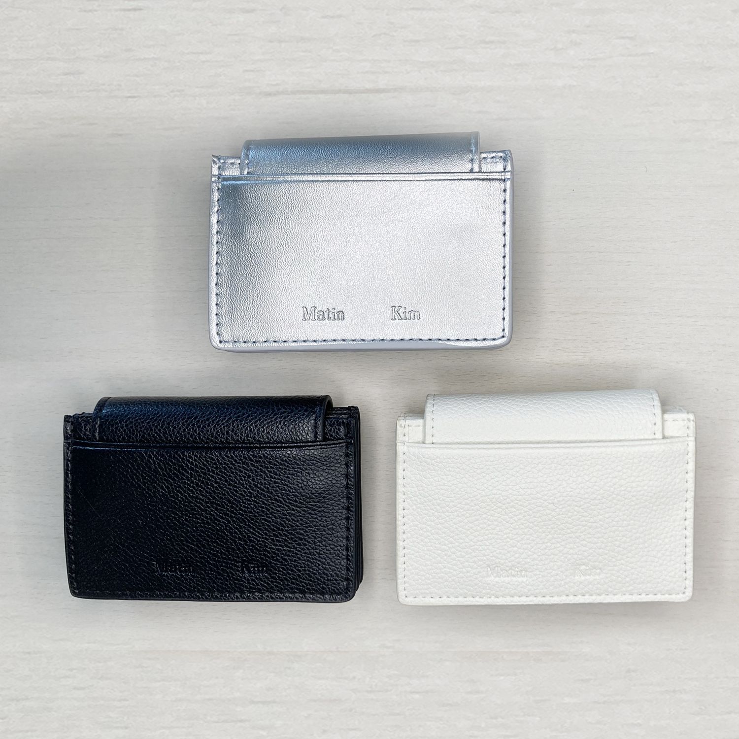 折りたたみ財布 [Matin Kims]ACCORDION WALLET - WHITE ☆ SALE!! ☆【Matin Kim】ACCORDION WALLET (Matin Kim/財布