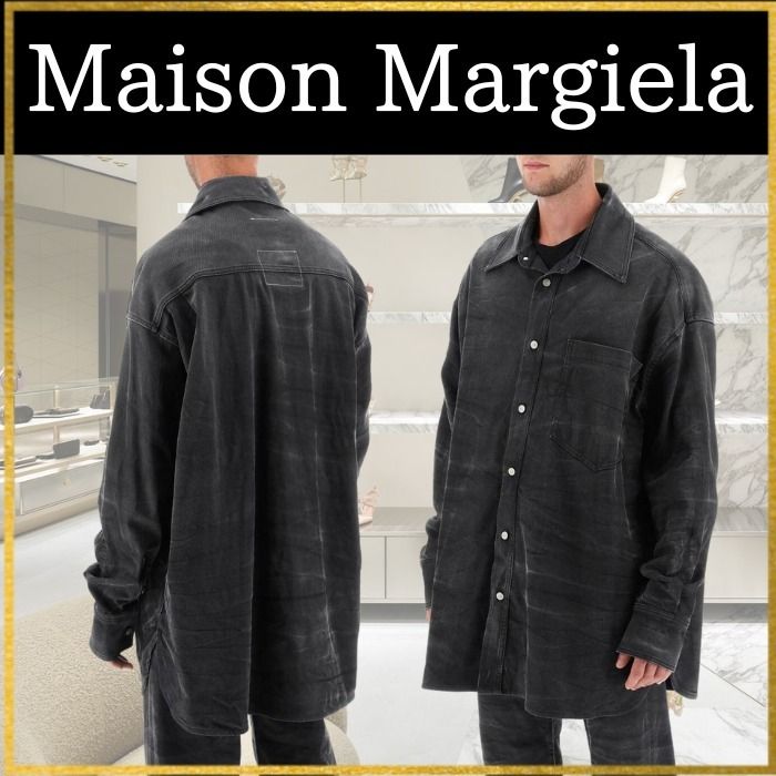 VIP価格『MM6 Maison Margiela』シワ加工デニムオーバーシャツ