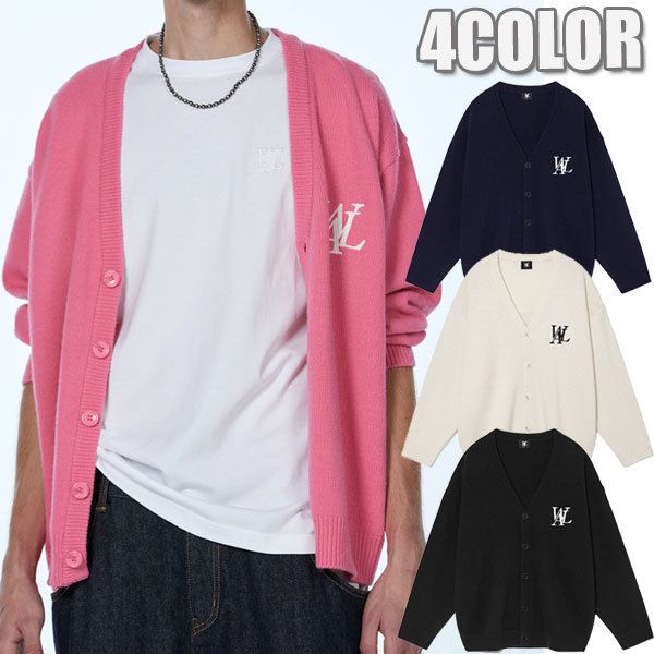買取り実績  WOOALONG Signature daily over fit knit cardigan MY1015 トップス
