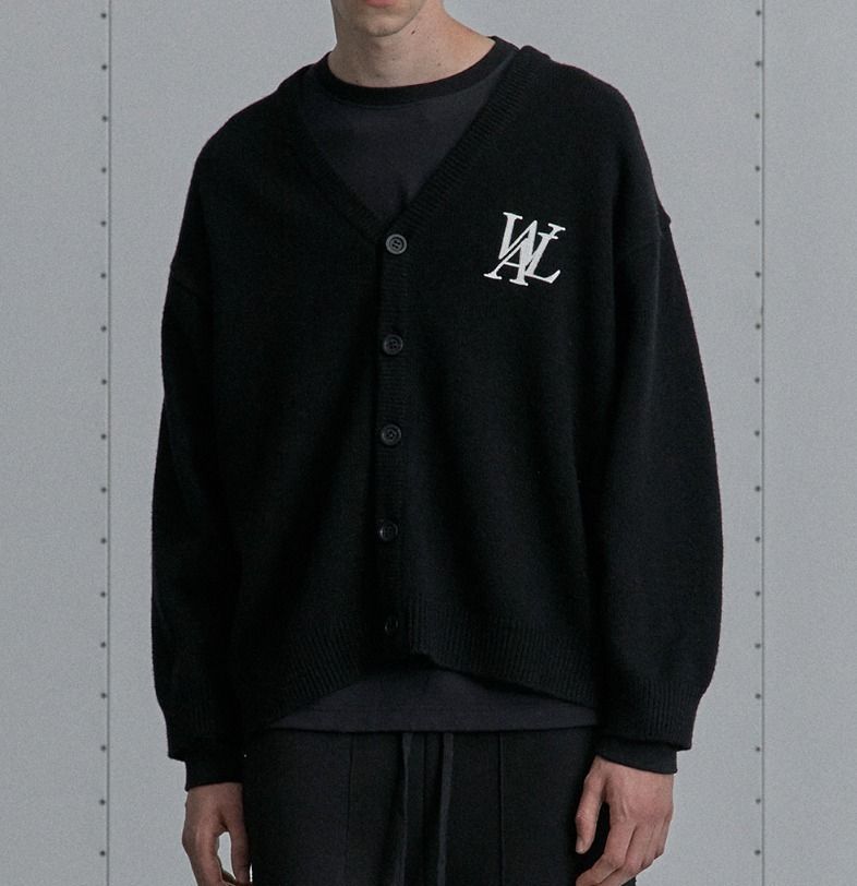 WOOALONG Signature daily over fit knit cardigan MY1015