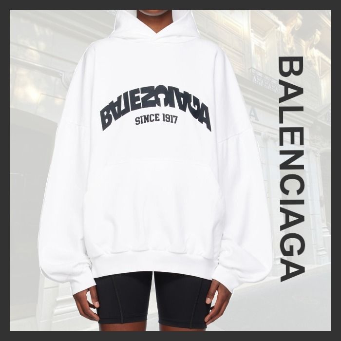 BALENCIAGA ロゴプリントコットンパーカー