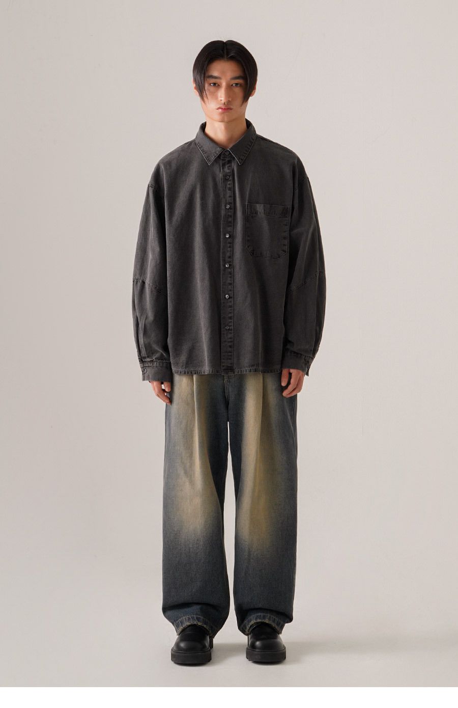 PERSTEP RUFFIAN PIGMENT SHIRT MR332 (perstep/ブラウス
