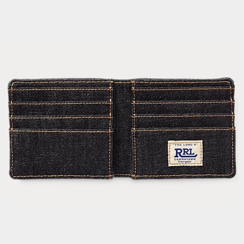 WEB限定カラー Ralph (RRL デニム お札入れ Billfold Denim Indigo 財布 Lauren 小物