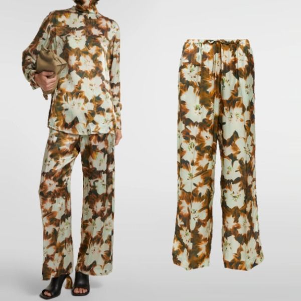 DRIES VAN NOTEN ドリス ヴァン ノッテン 花柄 ワイドパンツ-