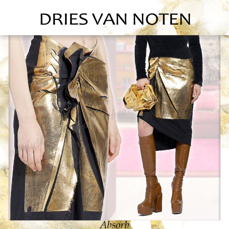 23AW NEW】Dries Van Noten / ハイウエスト ミディスカート