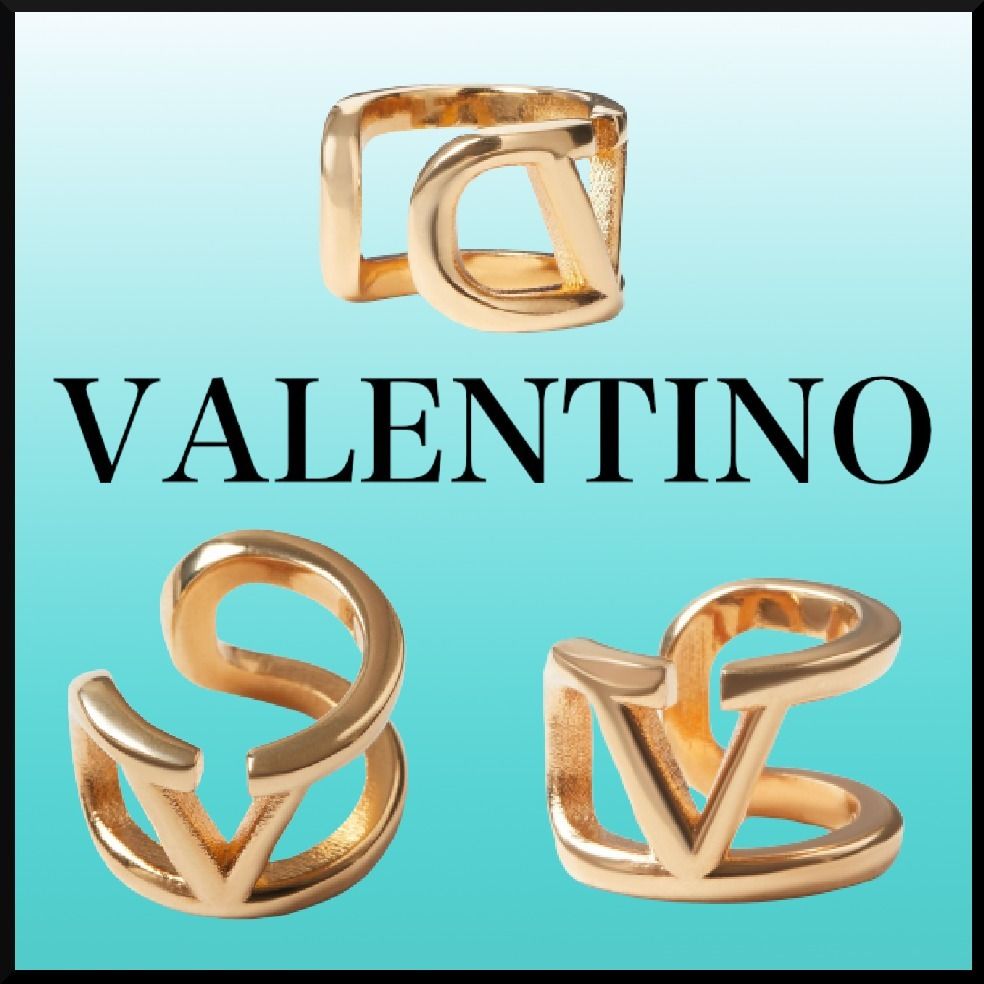 VALENTINO vlogo シグネチャー メタル製モノラル イヤーカフ 大人気VALENTINOVロゴ シグネチャー メタル シングルイヤーカフ