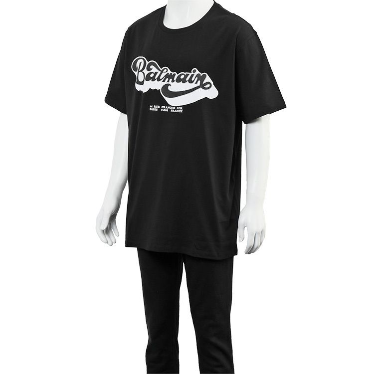 バルマン Balmain '70s Tシャツ ルーズフィット BH1EG010BC44EAB バルマン Balmain '70s Tシャツ ルーズフィット BH1EG010BC44EAB