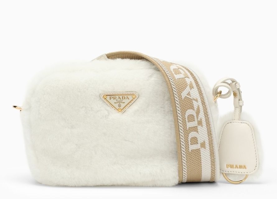 もこもこ】PRADA◇Re-Nylon ムートン バックパック ポーチ付き