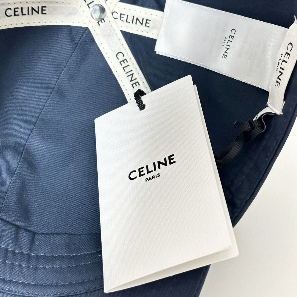 国内即発【CELINE】イニシャル ベースボールキャップ マリン