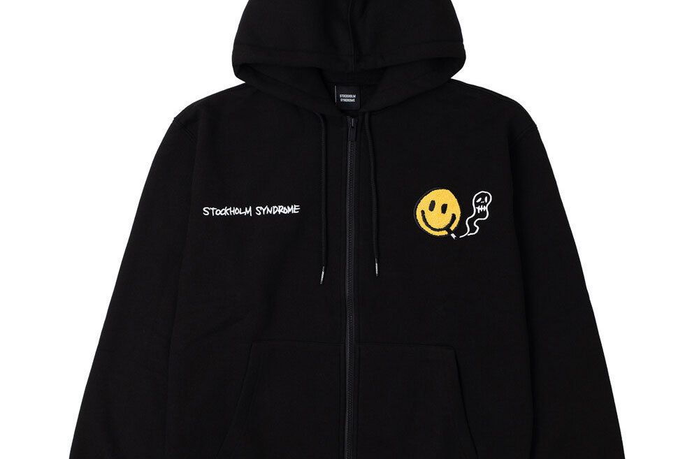 STOCKHOLM SYNDROME SMILING SMOKER ZIPUP HOODIE NA1103 (STOCKHOLM