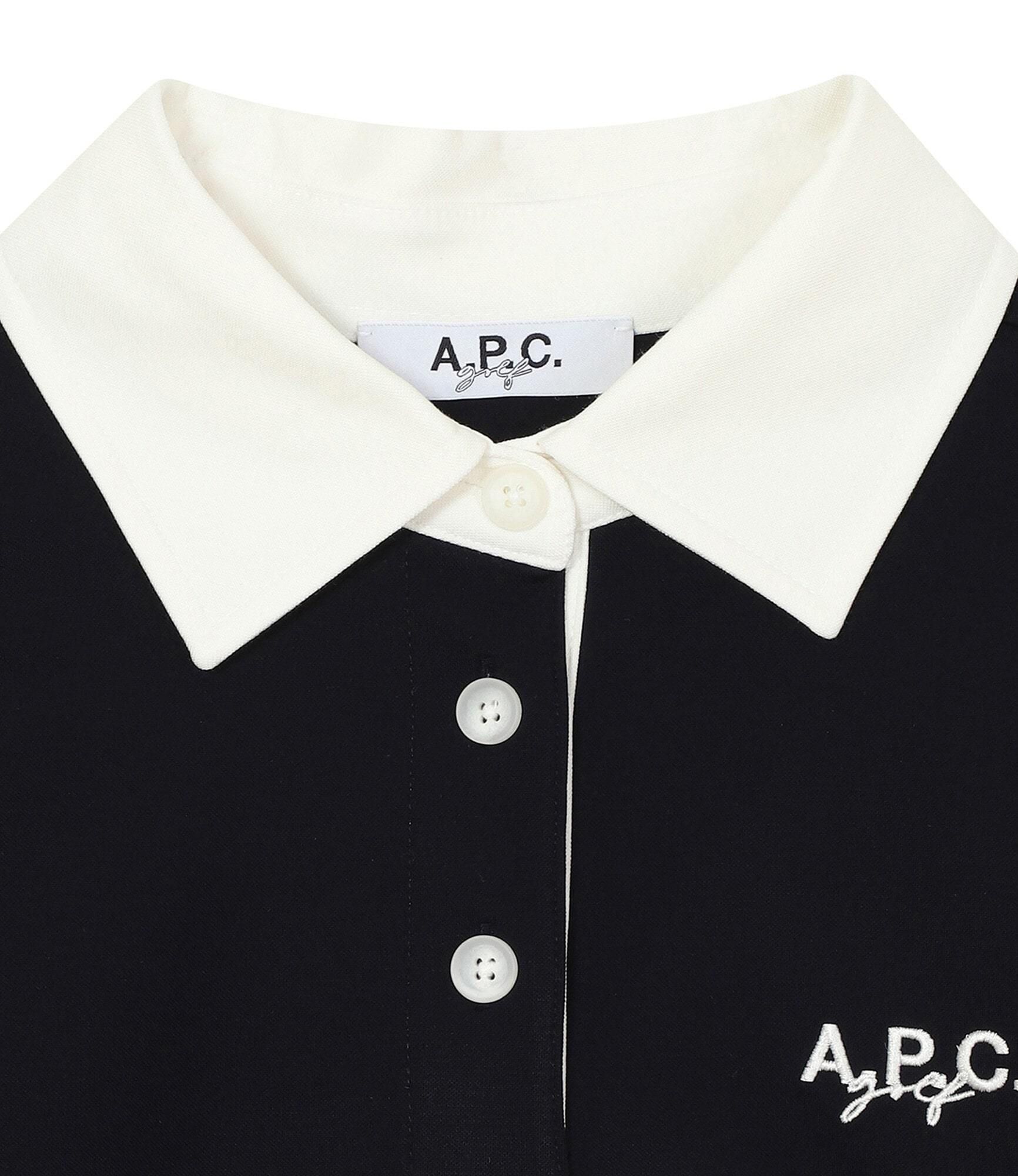 国内即発【A.P.C】Juliette 長袖ポロシャツ ロゴ 秋ファッション