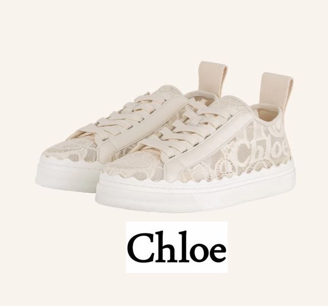 カジュアルデザイン* Chloe *人気 ローレンレーススニーカー 白 新作☆Chloe（クロエ）レーススニーカー 各色 (Chloe/スニーカー