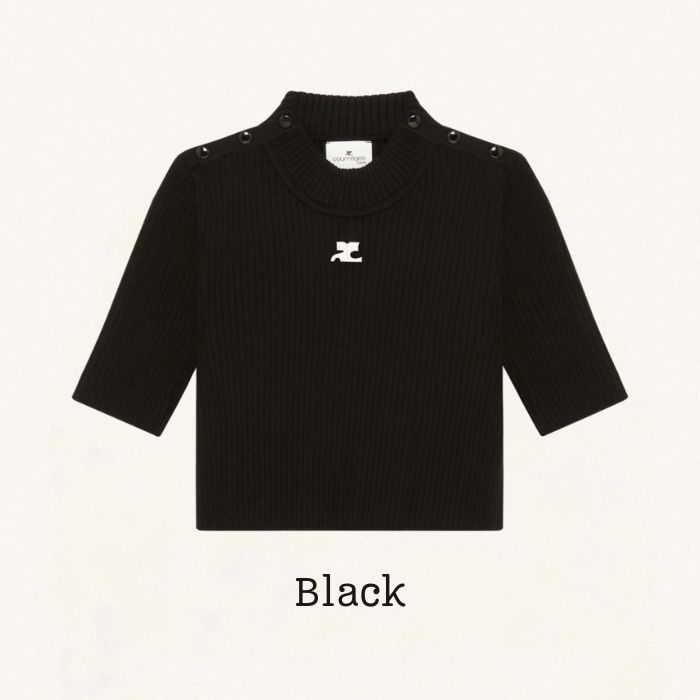 COURREGES クレージュ Reedition Knit リブニットセーター