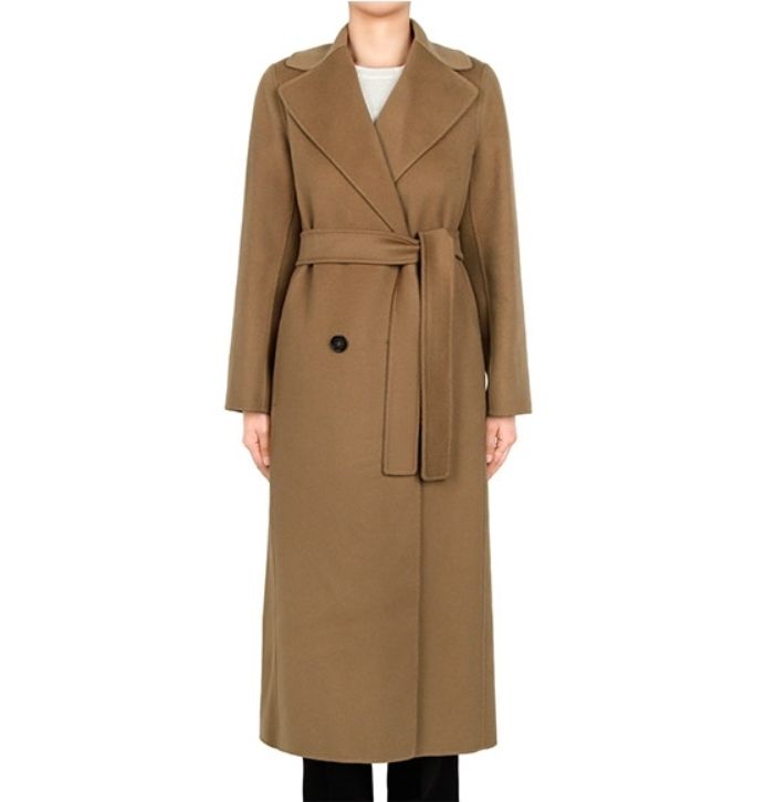 S Max Mara☆PARIDE ダブルブレスト ウール ロングコート (S Max Mara