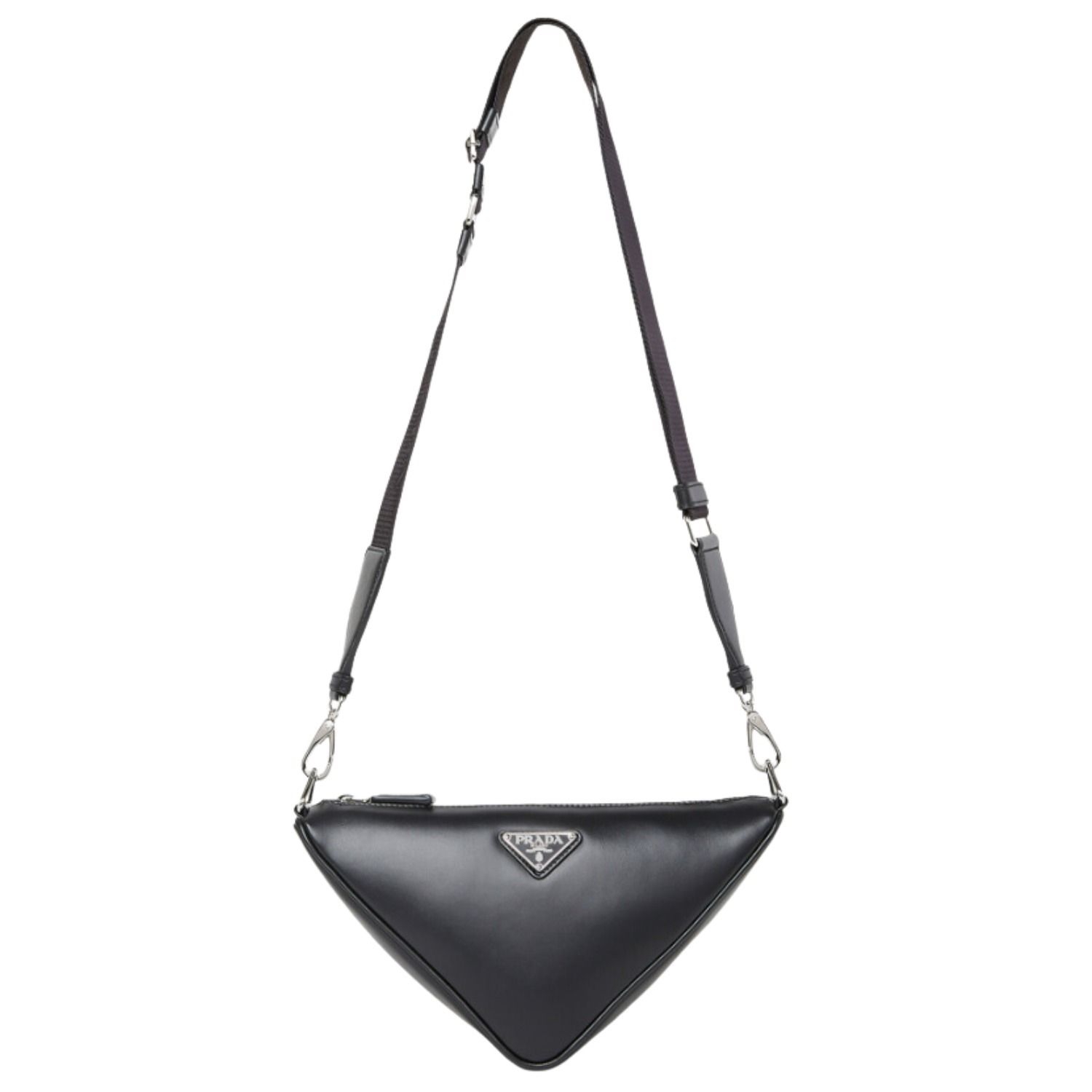 関税/送料込【PRADA】 ロゴプレート クロスボディバッグ PRADA プラダ ロゴ トライアングル クロスボディーバッグ (PRADA