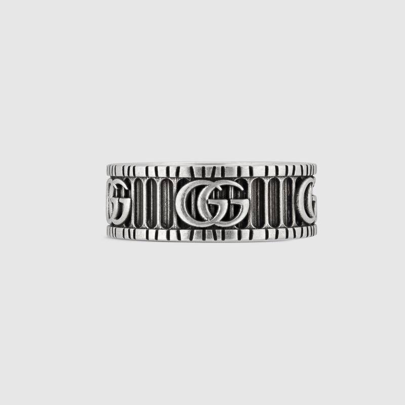 【関税送料込】グッチ GUCCI ダブルG シルバー リング 8ｍｍ #19 関税送料込】グッチ GUCCI ダブルG シルバー リング 8mm #8