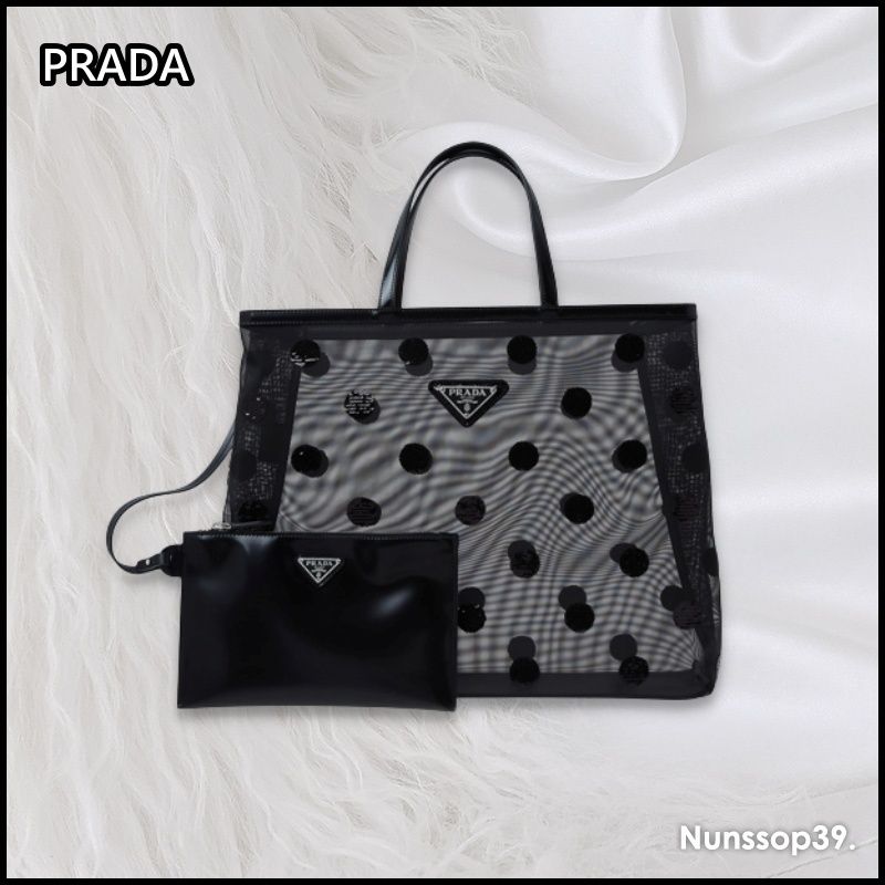 PRADA ポルカドット メッシュ トートバッグ PRADA ポルカドット メッシュ トートバッグ (PRADA/トートバッグ