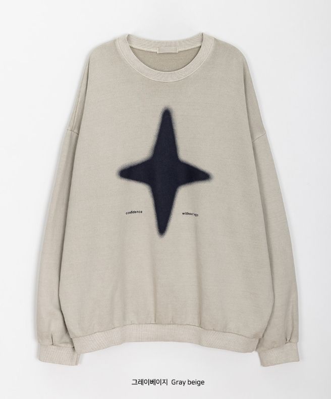 【BAON】[unisex] Deroutin Print Pigment Over Sweatshirt BAON】[unisex] Deroutin Print Pigment Over Sweatshirt (BAON