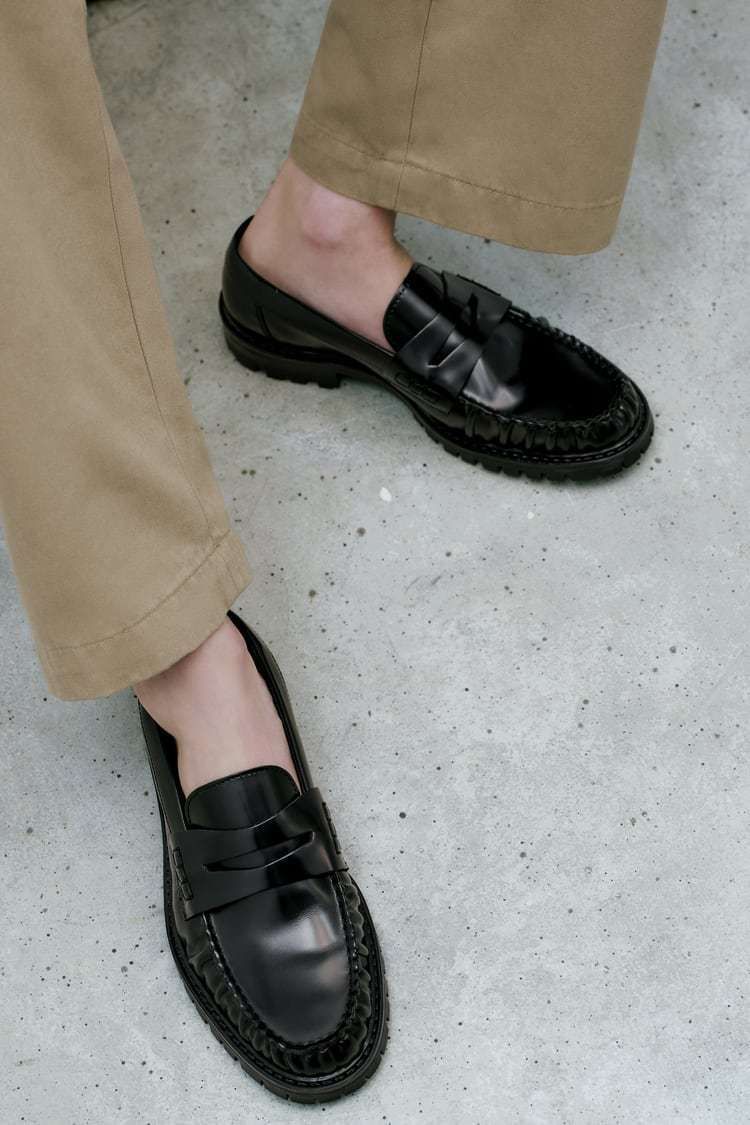 ZARA】トラックソール レザーローファー (ZARA/ローファー ZARA】トラックソール レザーローファー (ZARA/ローファー