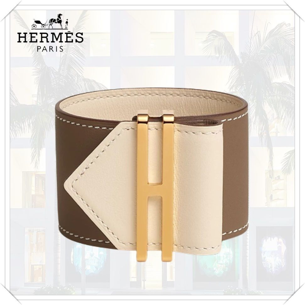 HERMES エルメス ブレスレット レザー Hマーク 小物 1206