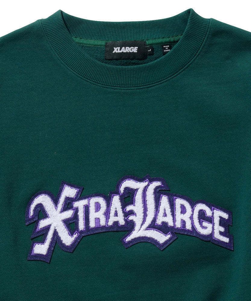 大人気 XLARGE XTRALARGE LOGO CREWNECK SWEATSHIRT 刺繍GOOD (X