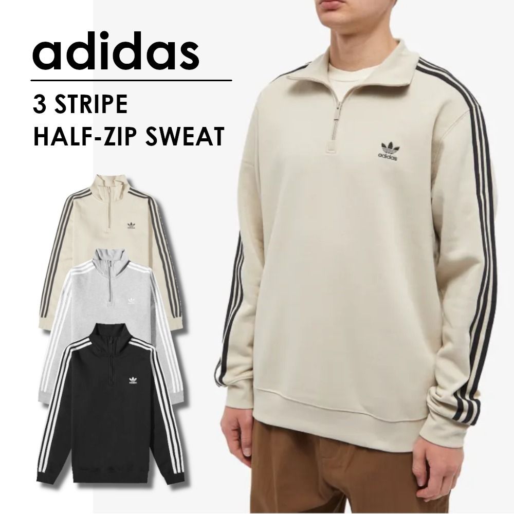 国内配送】☆adidas☆3‐STRIPE HALF-ZIP SWEAT (adidas/ジャージ