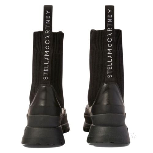 ☆Stella McCartney☆トレース ニット ロゴ ブーツ☆送関込 関送込【Stella McCartney】トレース ニット ロゴ ブーツ