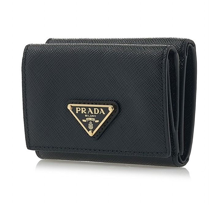 PRADA】サフィアーノレザー製 スモール3つ折りウォレット/pink (PRADA/折りたたみ財布) 1MH021_QWA_F0236【BUYMA】
