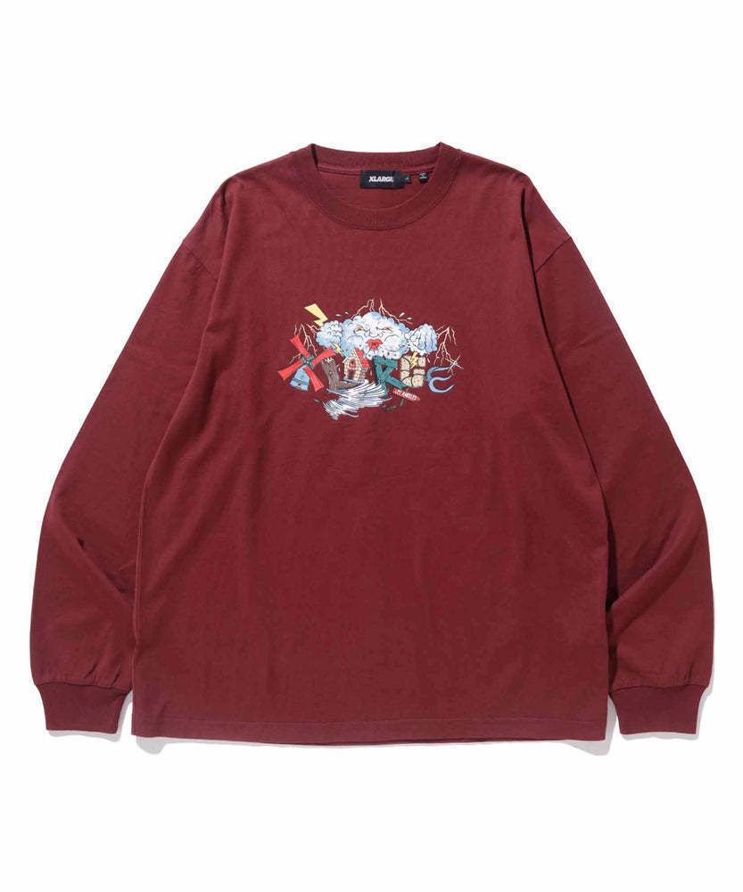早い者勝ち XLARGE NATURAL DISASTER L/S TEE グラフィック◎ 早い者勝ち XLARGE NATURAL DISASTER L/S TEE グラフィック◎ (X