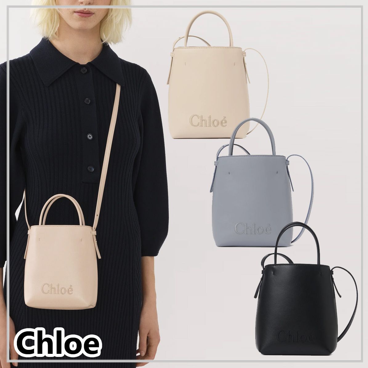 ランキング2025 Chloé 販売〜4月末 senseマイクロトートバッグショルダーバッグ バッグ