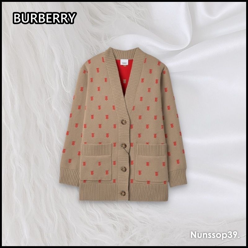 BURBERRY バーバリー TB MONOGRAM WOOL CARDIGAN 8021032 ロゴ総